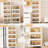 19.69" Side Wide Folding Storage Cabinet ,3 Tiers,19.69"×11.81"×31.1",Collapsible Storage Bins with Magnetic Door,
