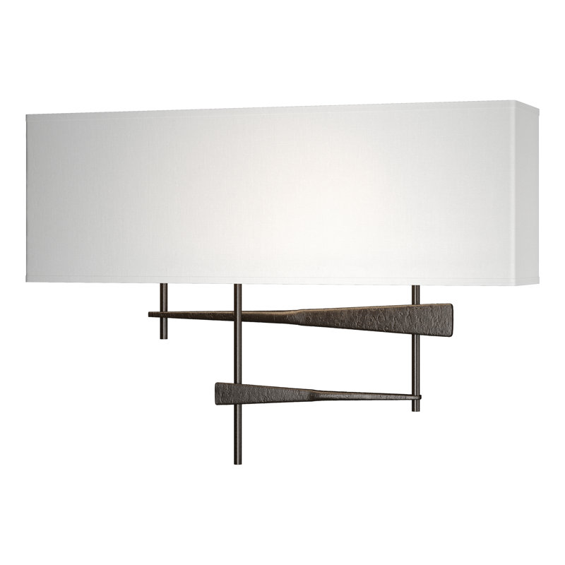 Cavaletti 2 - Light Flush Mounted Sconce, Natural Anna, Oil Rubbed Bronze