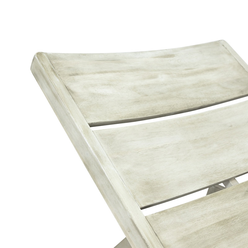 Chaise en bois avec aspect gris et pieds réglables en métal à l'arrière, Gris