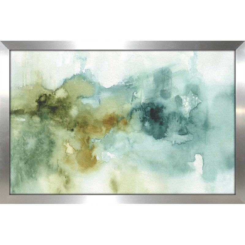 «My Greenhouse Abstract I No Gold» par Lisa Audit - reproduction de cadre photo, H 35,5 po x l 51,5 po x P 0,75 po