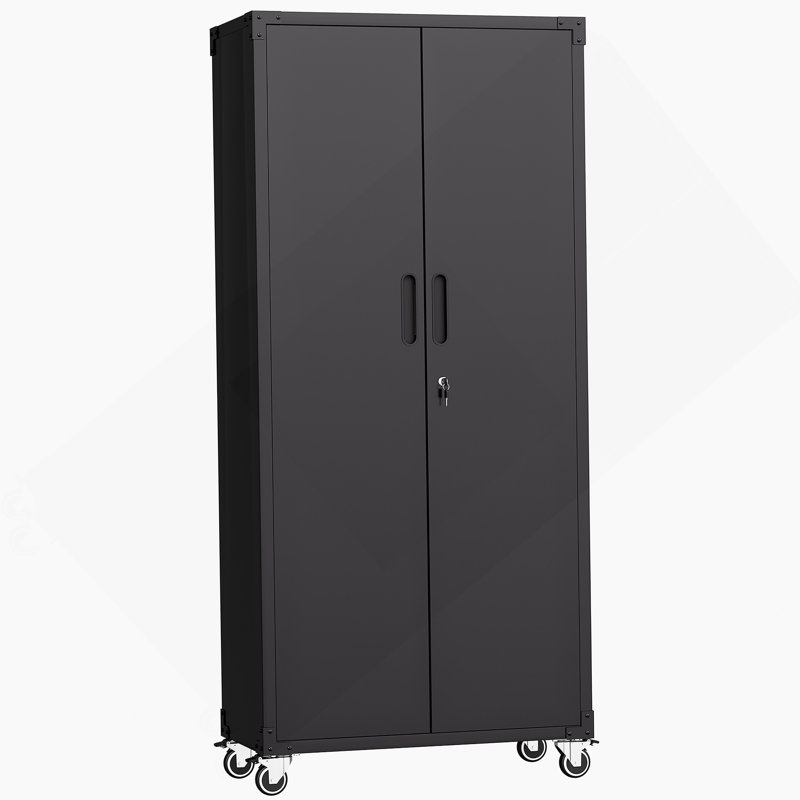 Armoire de rangement en métal avec roulettes, armoire de rangement pour la maison et le bureau