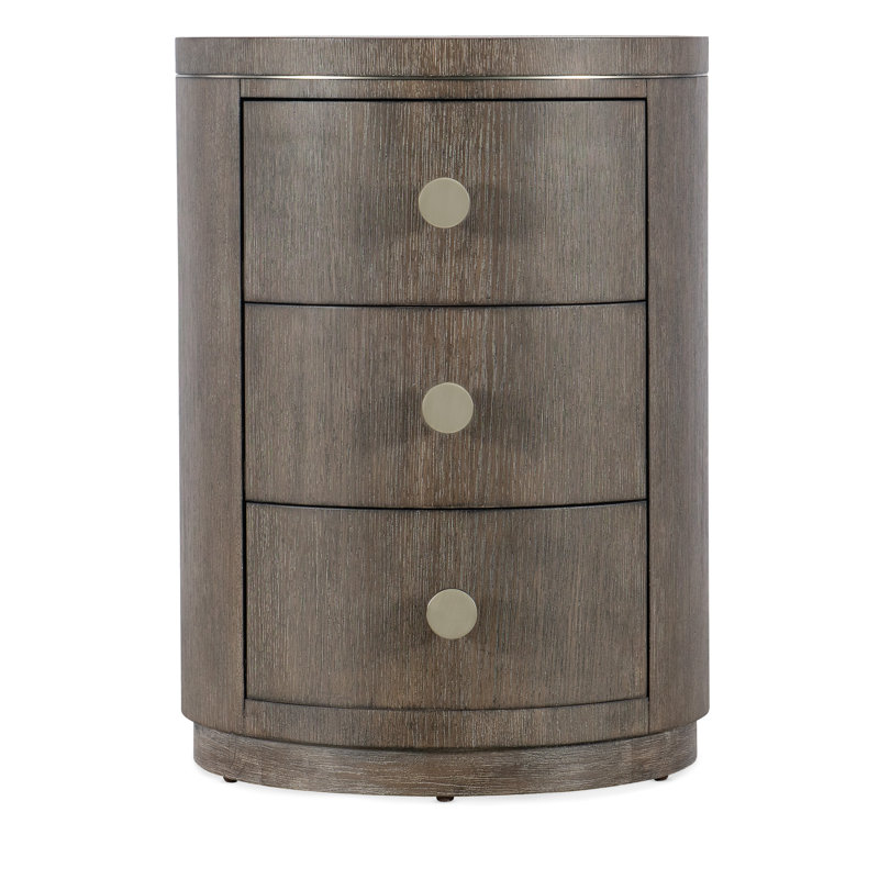 Table de chevet moderne Modern Mood Mood, Bois foncé / vison