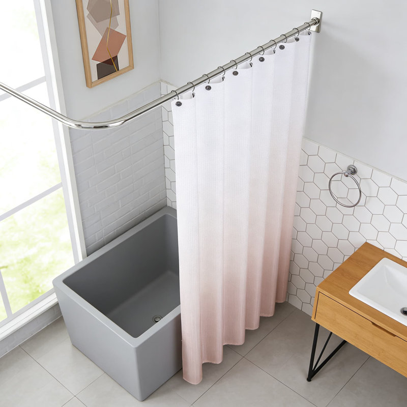 Rideau de douche Waffle Weave, Rose