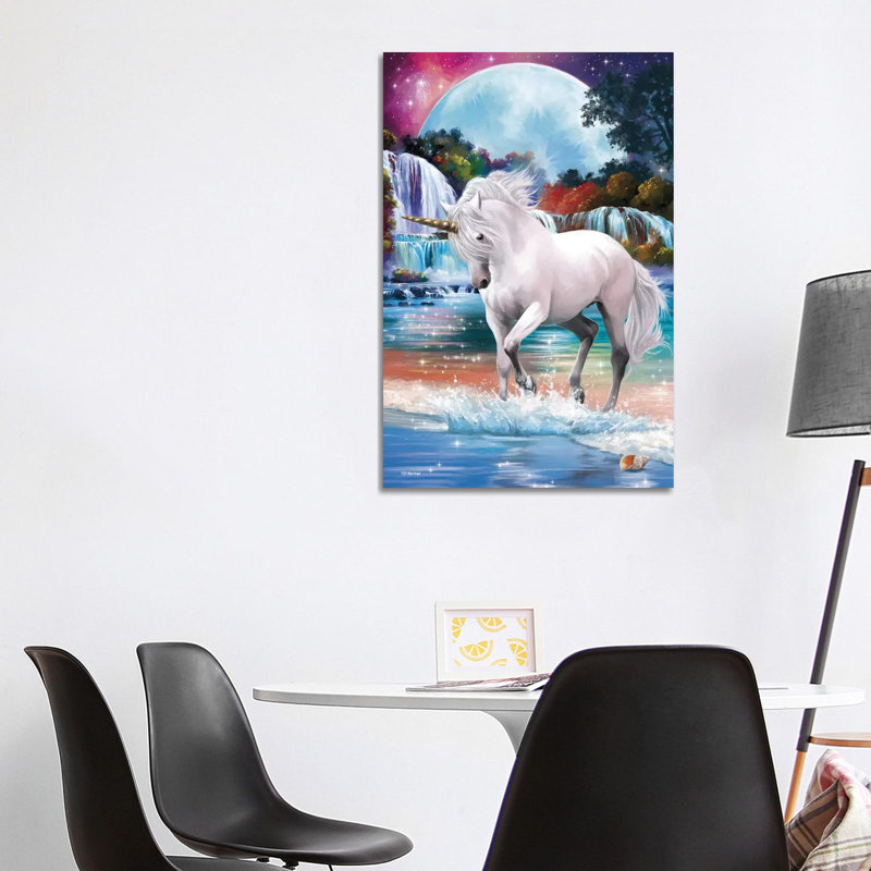 Unicorn by P.D. Moreno - Wrapped Canvas Painting, 101.6 cm H x 66.04 cm W x 3.175 cm D