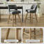 Ensemble de 6 tabourets de bar pivotants de 26 po de hauteur, siège rembourré en polyester sur structure en bois massif-1920880859-1926002408-1920880860