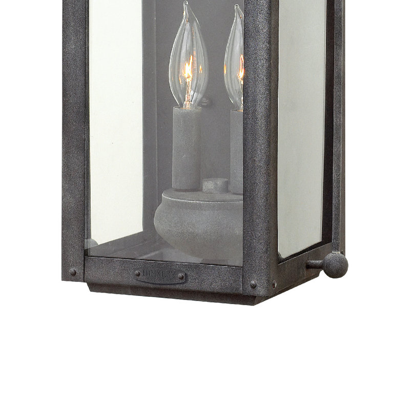 Anchorage 2-Light Outdoor Flush Mount, Aged Zinc