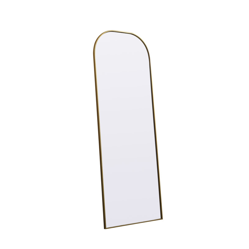 Sabine Metal Wide Arch Wall Mirror, 74" x 28", Brass