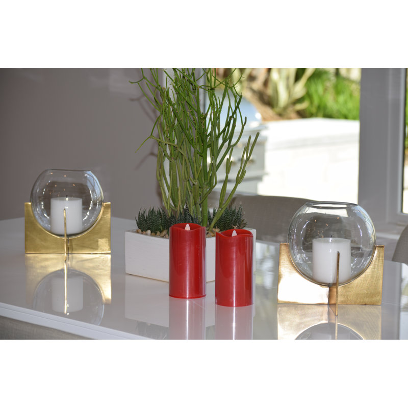 Bougie DEL sans cire sans flamme, Rouge