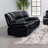 Eftica Upholstered Motion Reclining Loveseat Black