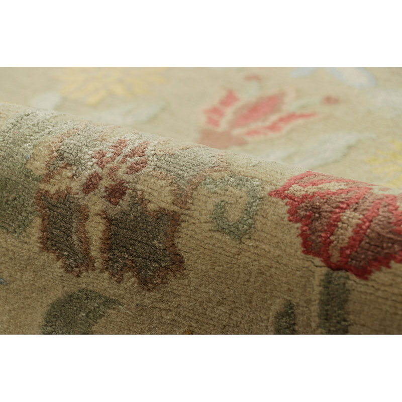 Handmade Silk and Wool Area Rug