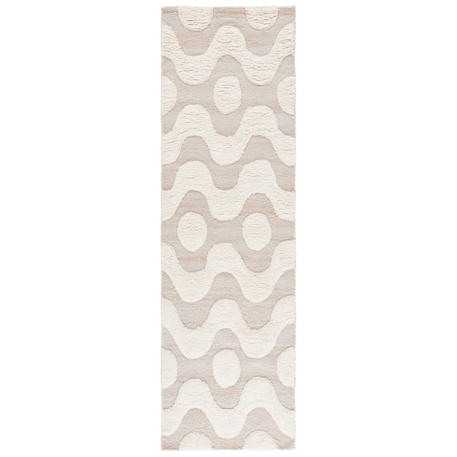 Mullen Handmade Ivory Rug, Runner 2'3" x 8'