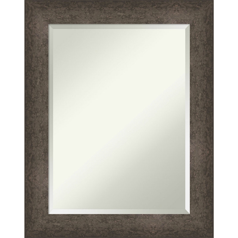 Bree Solid Wood Rectangle Wall Mirror, 29.5" x 23.5", Bronze