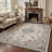 Abadou Floret Vintage Floral Medallion Machine Washable Beige / Blue Indoor Area Rug with Non-Slip Backing-1295546666-1293150877