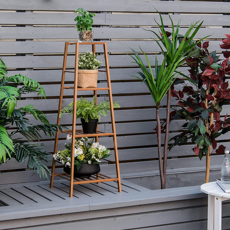 Ameyali Wood Plant Stand, Brown