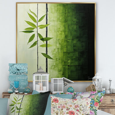 «Green Ferm Simple Collage III», reproduction sur toile
