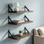 Tablettes flottantes pour mur avec supports en métal robustes, bibliothèque murale en bois rustique, tablette polyvalente pour salon, chambre à coucher, cuisine, salle de bain, bureau à domicile