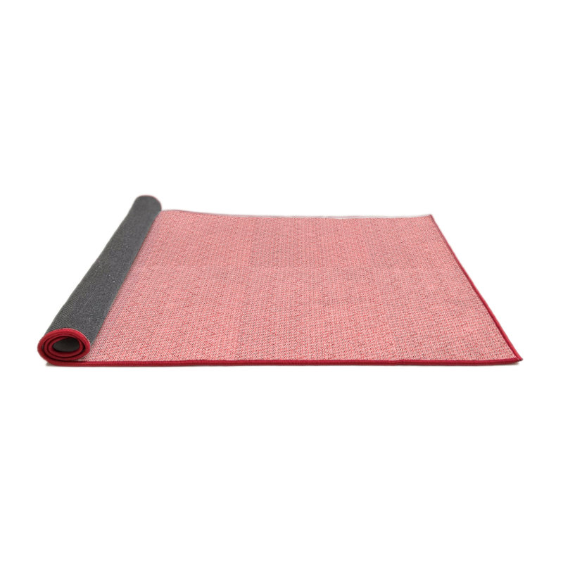 Tapis en laine pêche, Rond 7 pi x 7 pi
