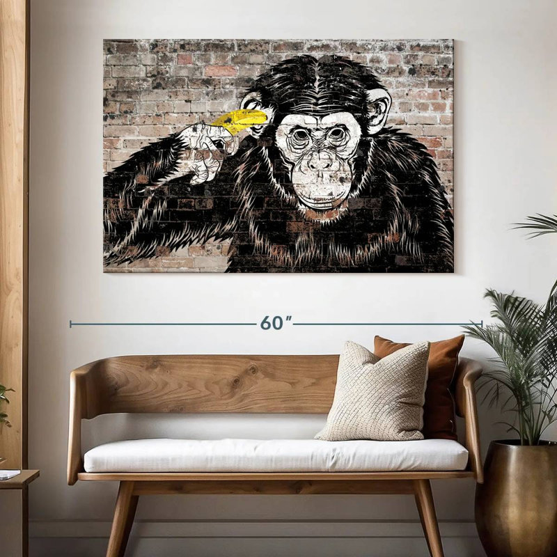 Brampt Monkey Headshot, 34" H x 51" W