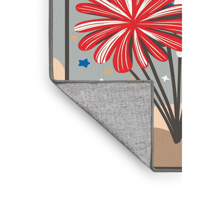 Tapis de fête d'été The Holiday Aisle®, Rectangulaire 7 pi x 10 pi