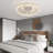 Modern Ceiling Fan Light, Remote, Dimmable LED, 6-Speed, Quiet, Flush Mount
