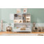 Lit escamotable mural simple avec armoire supérieure, tablettes, lit pliable peu encombrant avec lumière et USB