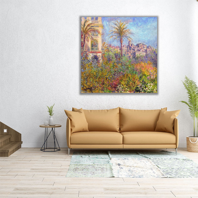Villas at Bordighera, 1884 - Canvas Print Wall Art, 12" H x 12" W