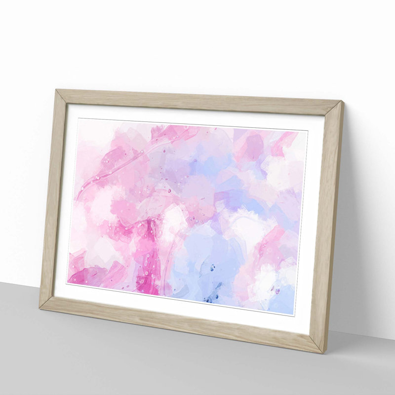 Set Me Free in Abstract - Picture Frame Graphic Art Print, 50cm H x 76cm W x 2cm D, Oak