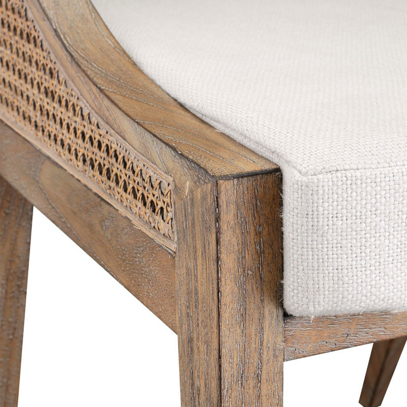 Raleigh Linen Armchair, Gray Linen, Driftwood
