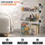  Petit bac de rangement transparent avec couvercle, 4,5 pintes Boîte de rangement en plastique pour la maison, paquet de 36