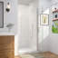 Porte de douche pliante en verre sans cadre, 91-95 cm de largeur x 183 cm de hauteur-86164008