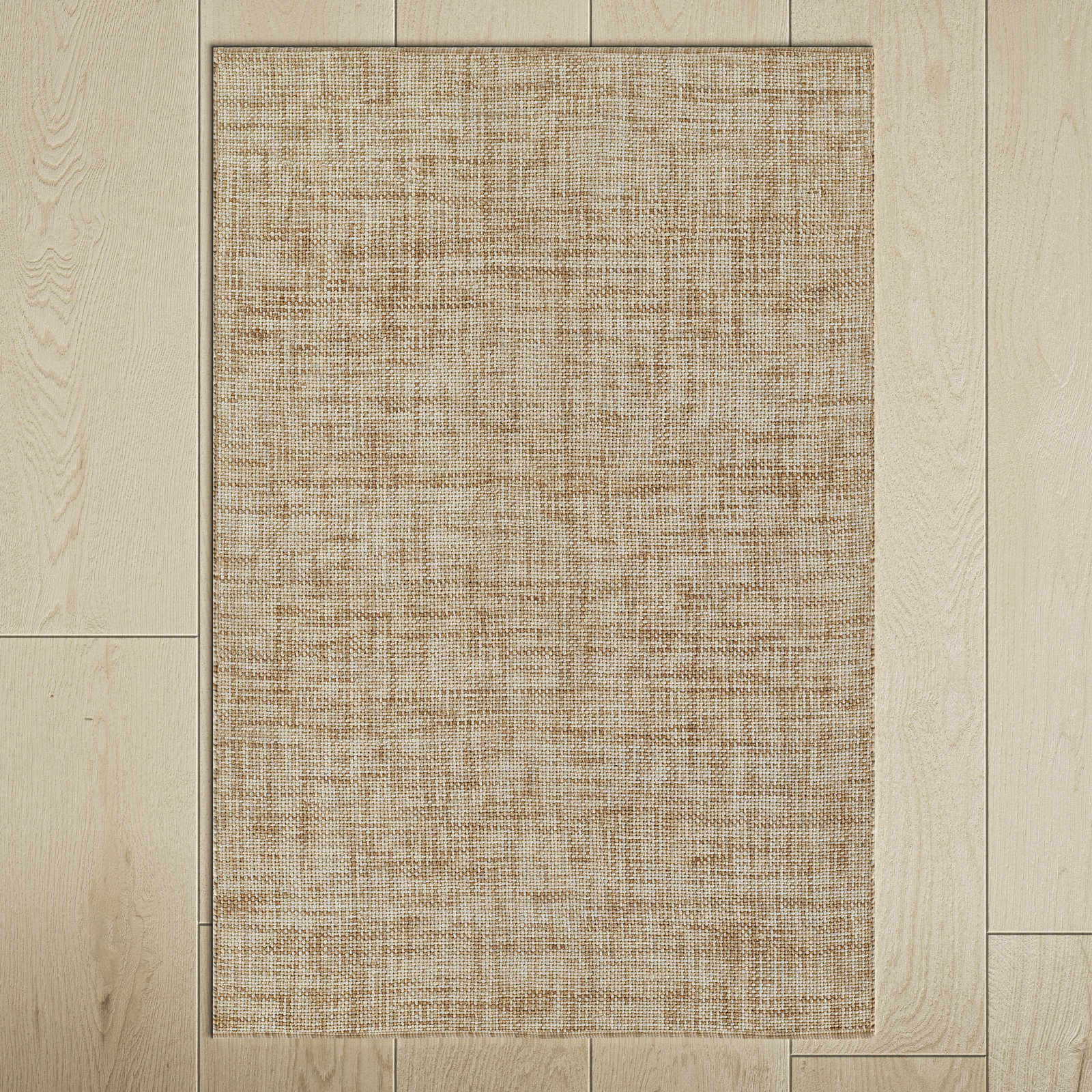 Aldred Natural Hand-Woven Abstract Wool Rug, Rectangle 2' x 3'