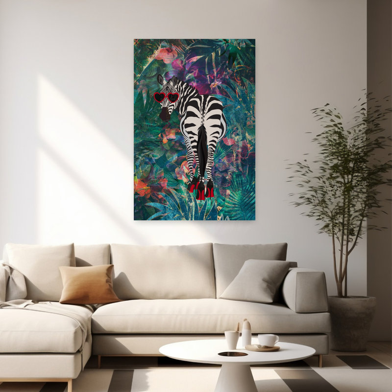 Art mural contemporain de style abstrait, H 60 po x l 40 po