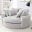 Canapé-lit rond rembourré avec 8 coussins décoratifs 59,8 po-249683142