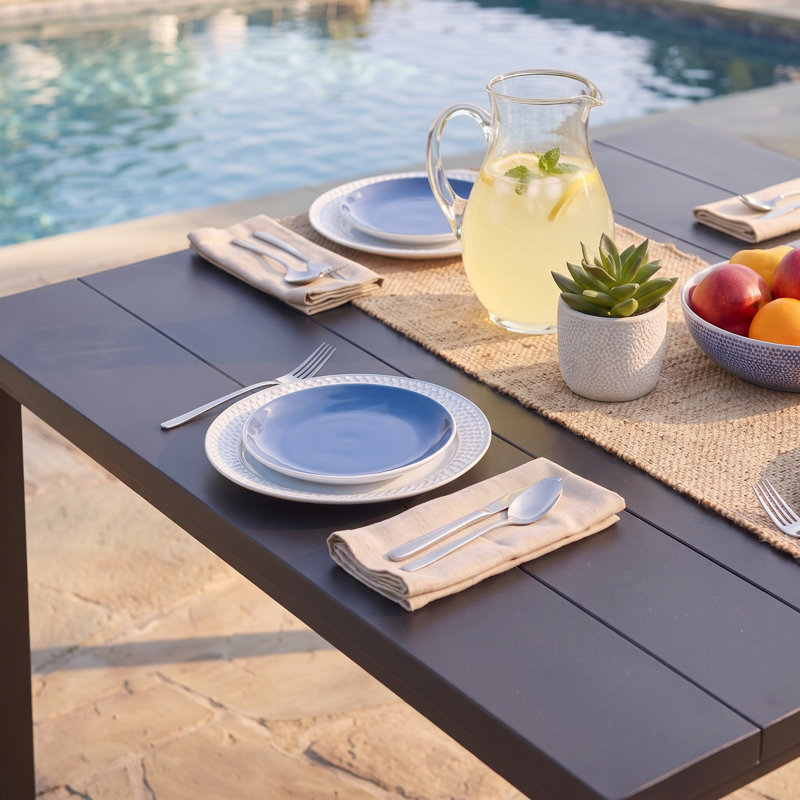 Vallery Square Outdoor Dining Table Yes , 40.2 " W 40.2 " D, Black