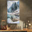 «Mountain Hill Reflection in Water», reproduction sur toile tendue-1965477217