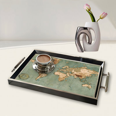 Elegant Glass Tray, 19.7 x 11.4 x 1.4 inches | 100% Durable Glass Construction | Easy to Clean with Damp Cloth | Ideal for Serving, Decorative Display, and Organizing | Stylish Addition to Home Décor