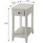 Table d'appoint blanche avec options de rangement - polyvalente et fonctionnelle