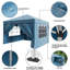 3m X 3m Garden Pop-Up Gazebo With 4 Sidewalls Outdoor Folding Metal Canopy-112247717