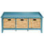 Banc sarcelle avec 3 tiroirs pour la chambre à coucher - et style moderne dans 3 rangements élégants