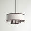 Lustre cylindrique à quatre lumières avec abat-jours Berthine-21043326