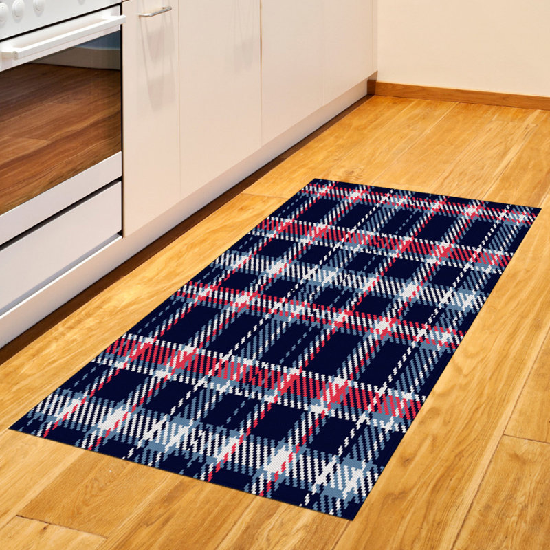 Checkered High Density Long Fiber Poly Threads Decorative Area Rug Carpet, Rectangle 2'7" x 5'