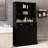 Black Bathroom Cabinet With Two Sections. Made From E1 , Stable. 150lbs Load-bearing. Space Adjustable Shelves. Separate Laundry Conveniently Removable Bags. Distinct Square Handle. Painted For An-765185824