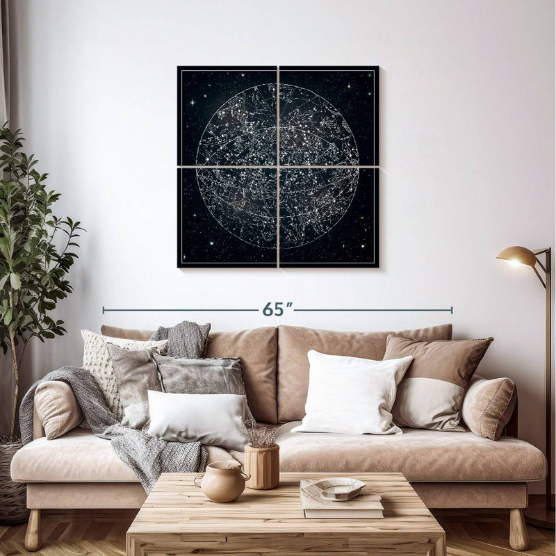 Oberle Constellation Map, 38" H x 38" W