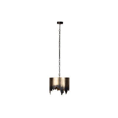 1 - Light Antique Golden Drum Pendant