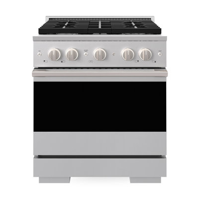 ZLINE 30 po 4,2 pieds cubes Cuisinière au gaz à deux brûleurs avec four à convection électrique et à 4 brûleurs Marino