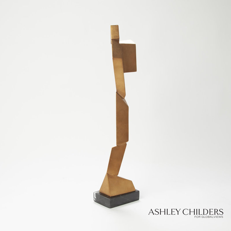 Facet Sculpture-Gold-Lg
