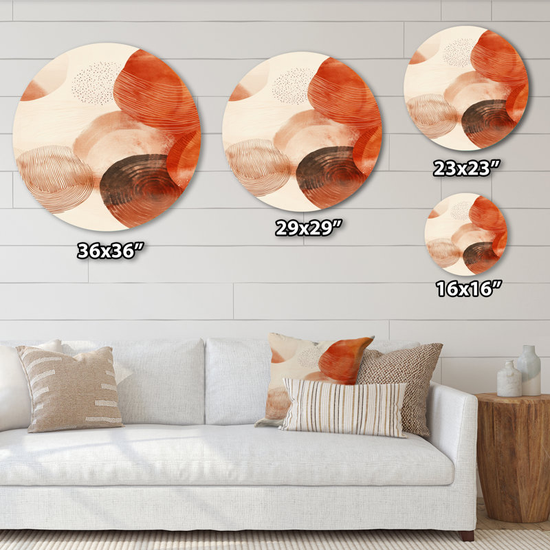 Décoration murale bohème terre cuite Boho, L 23 po x H 23 po