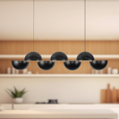 Void 41-in Black dimmable LED Linear Pendant