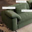 Coussin modulaire en coton et lin vert-300767150