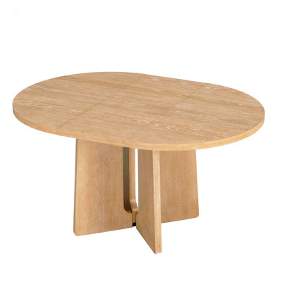 Solid Wood Round Dining Table, Extendable Kitchen Table With 16Inch Removable Leaf For Dining Room, Living Room